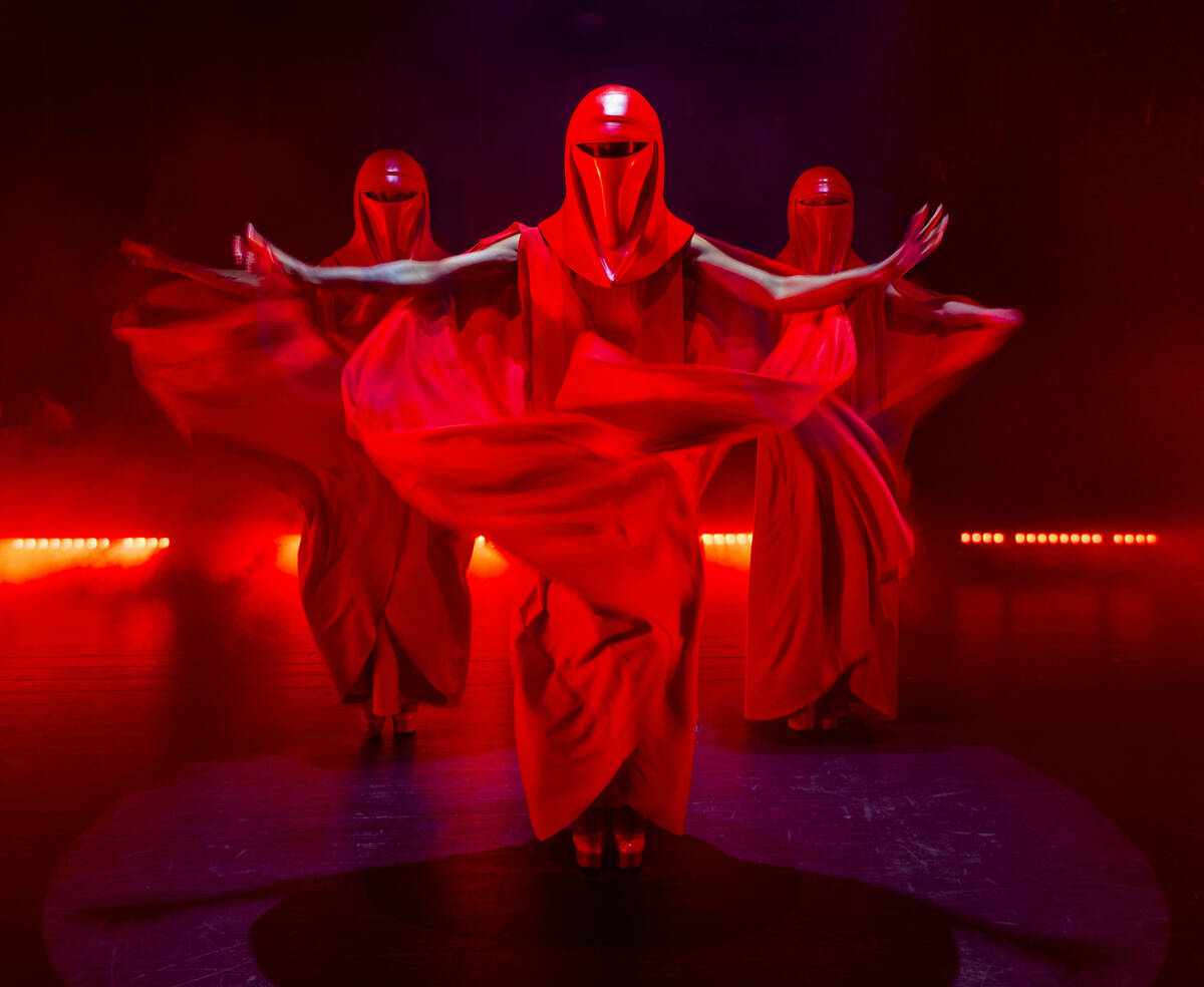 The Imperial Guards from the burlesque Star Wars spoof “The Empire Strips Back” pos ...