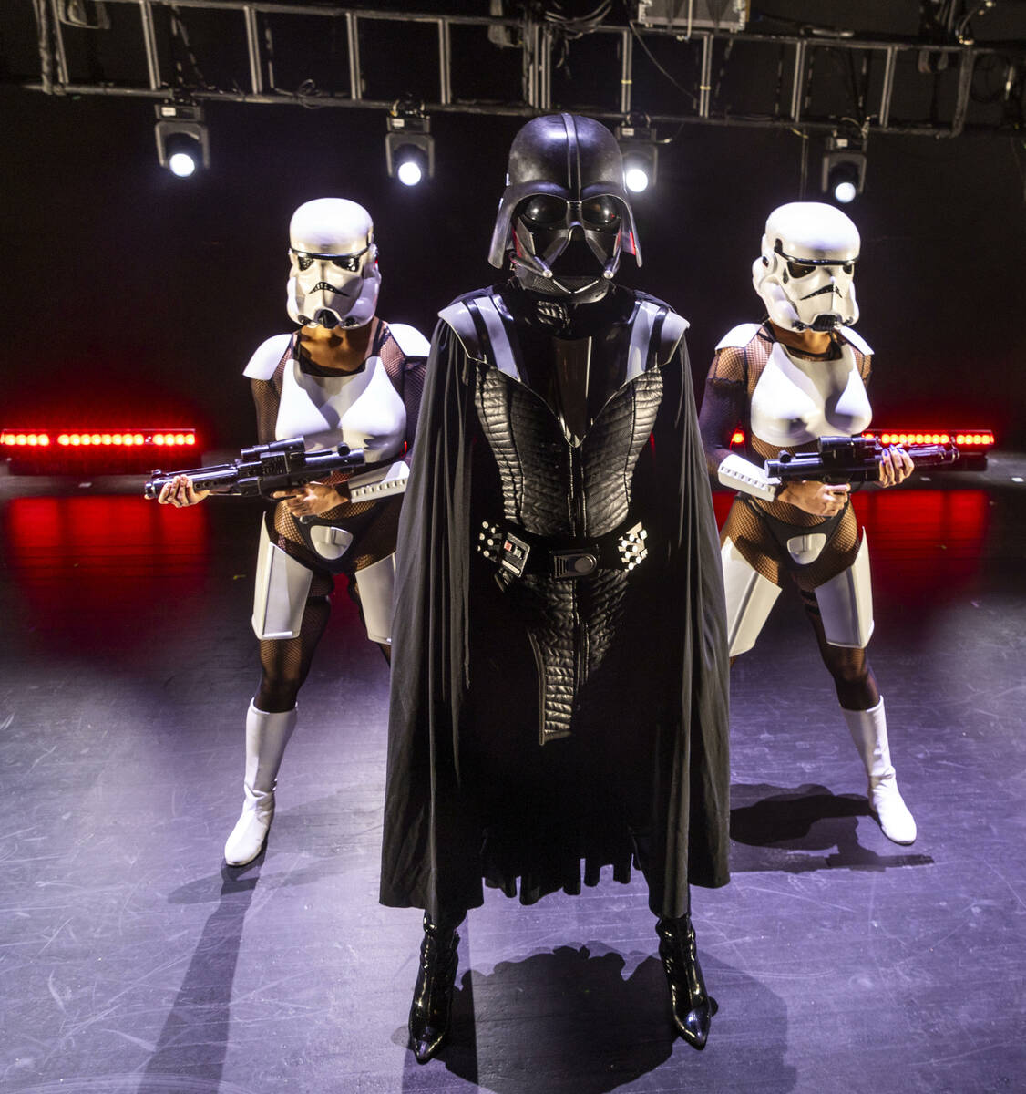 Vader and Stormtroopers from the burlesque Star Wars spoof “The Empire Strips Back” ...