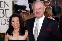 Actor Gene Hackman arrives with his wife, Betsy Arakawa, for the 60th Annual Golden Globe Award ...