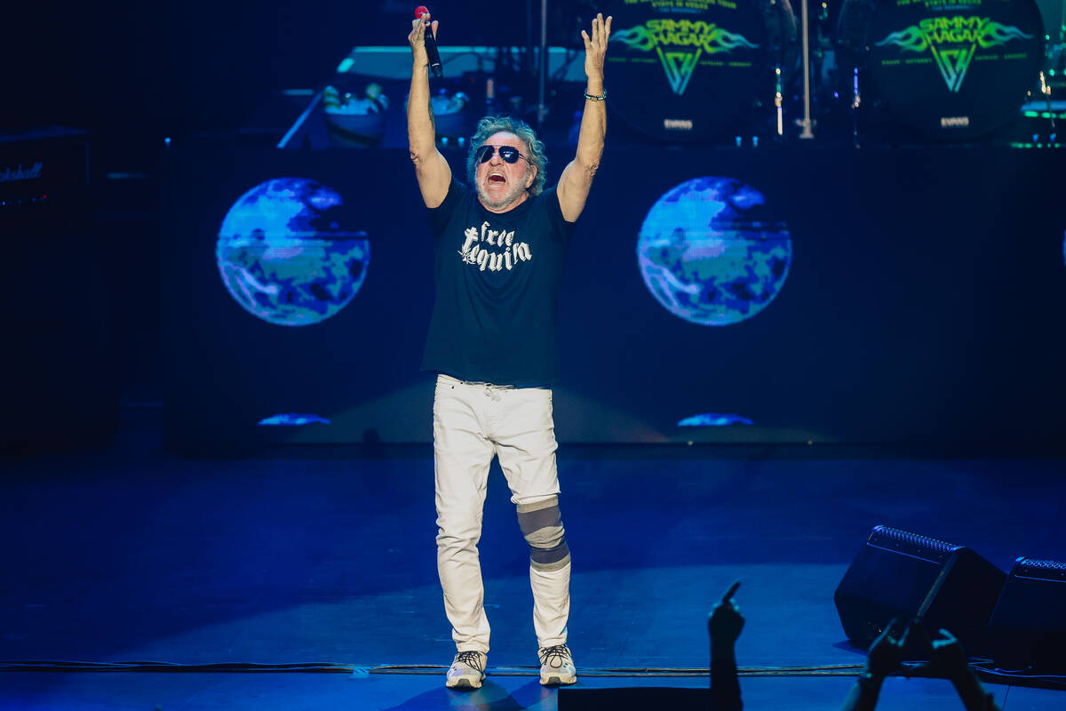Sammy Hagar performs during the “Sammy Hagar: The Best of All Worlds Stays in Vegas&#x20 ...