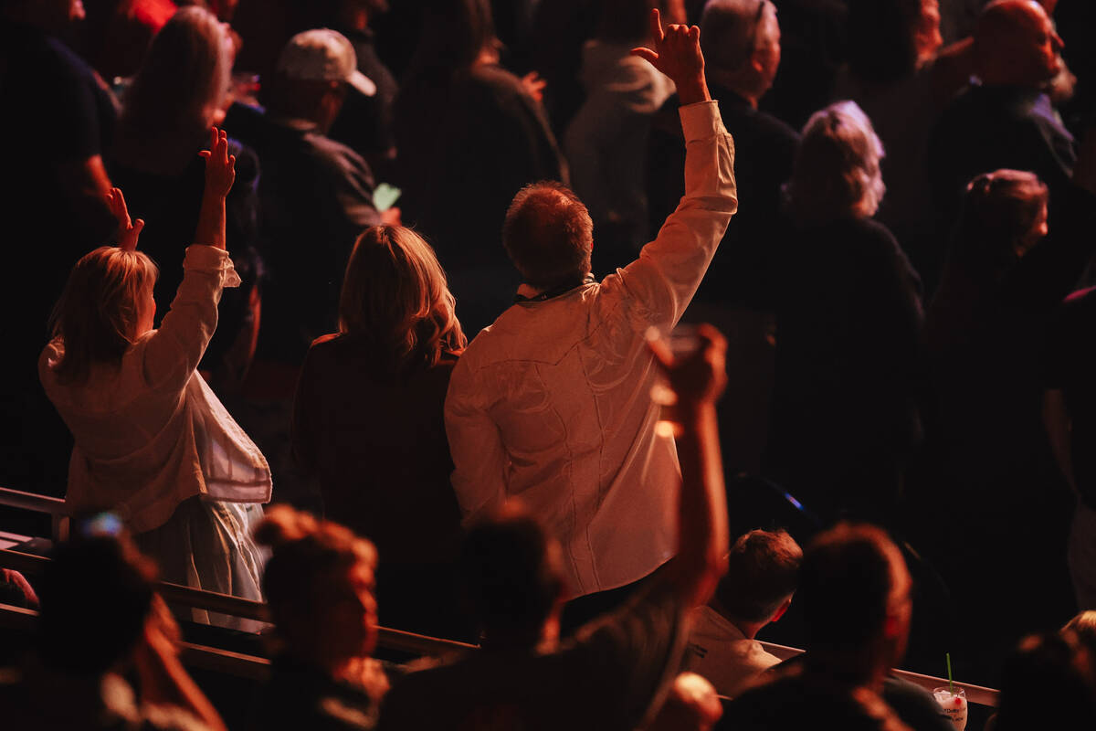 The crowd dances during the “Sammy Hagar: The Best of All Worlds Stays in Vegas” ...