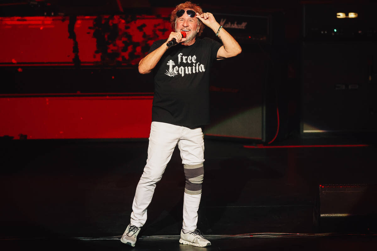 Sammy Hagar performs during the “Sammy Hagar: The Best of All Worlds Stays in Vegas&#x20 ...