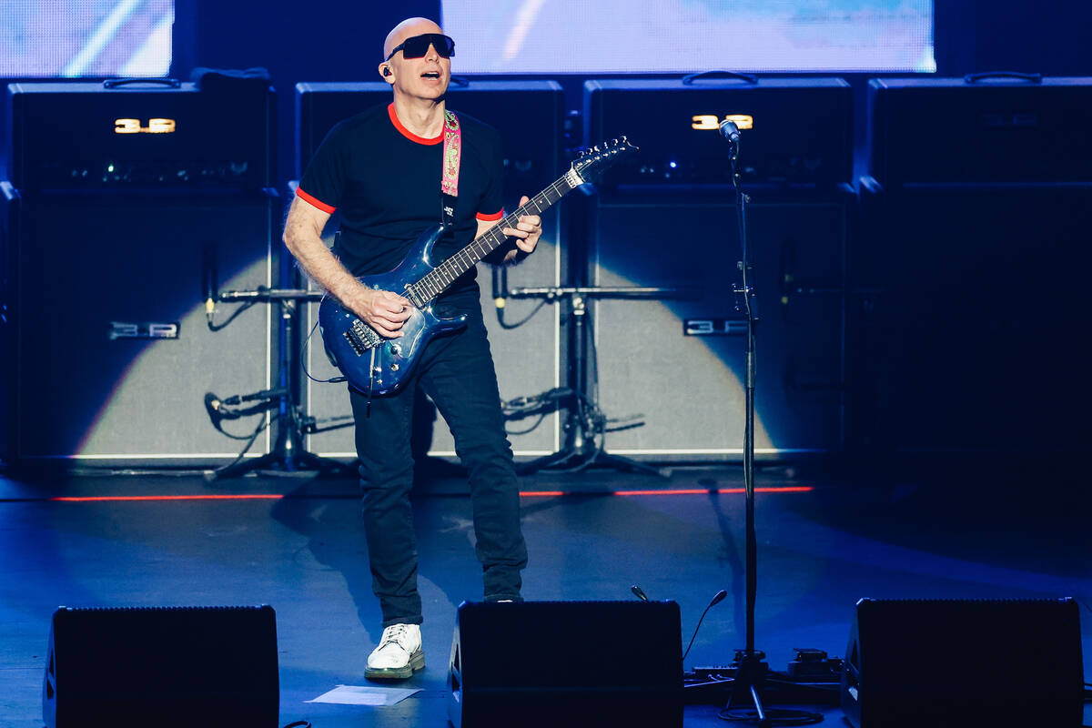 Joe Satriani performs during the “Sammy Hagar: The Best of All Worlds Stays in Vegas&#x2 ...