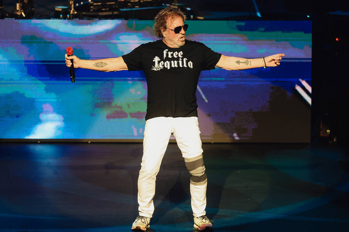 Sammy Hagar performs during the “Sammy Hagar: The Best of All Worlds Stays in Vegas&#x20 ...