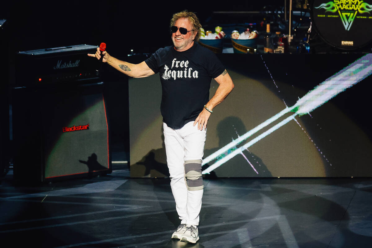 Sammy Hagar performs during the “Sammy Hagar: The Best of All Worlds Stays in Vegas&#x20 ...