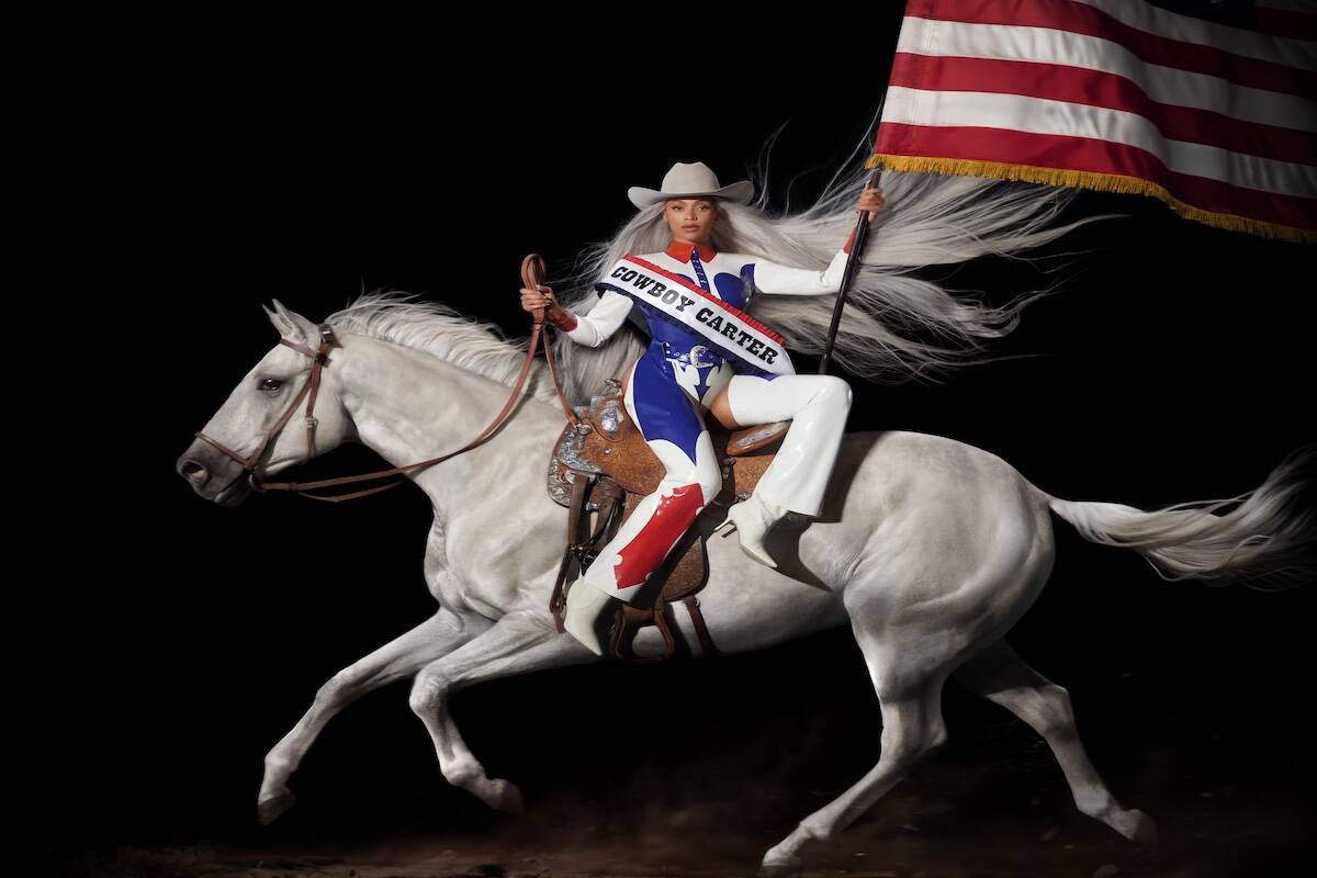 The cover art for Beyoncé’s award-winning album “Cowboy Carter.” (Blair Cald ...