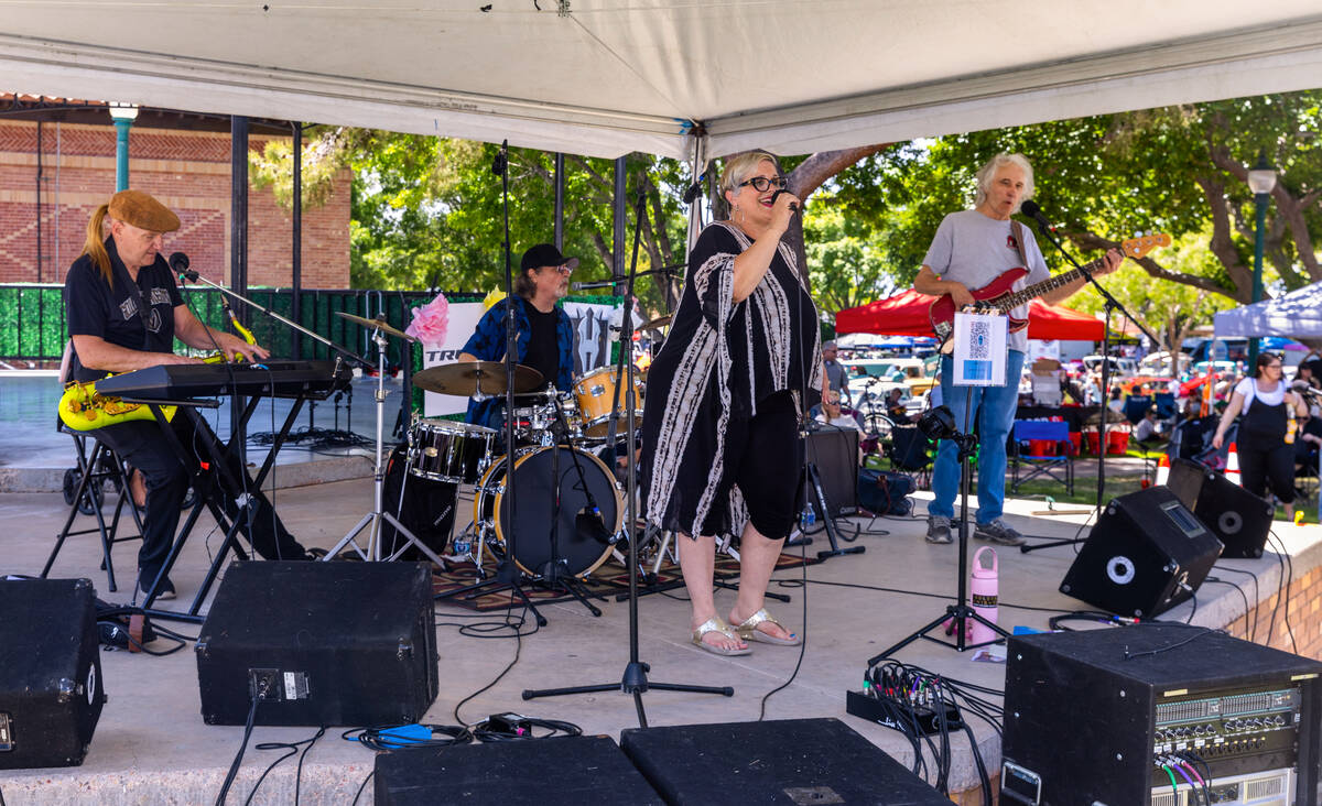 The band Betty & The Liars performs for the crowd during the Spring Jamboree outdoor festi ...