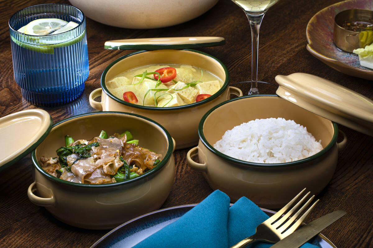 Tiffin-style lunch from Blue Orchid Thai Kitchen, which opened on May 2, 2025, in southwest Las ...