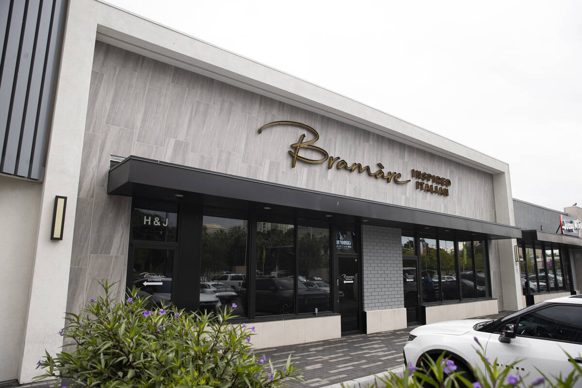 Italian restaurant Bramàre is seen on Tuesday, May 6, 2025, in Las Vegas. (Chase Stevens/L ...