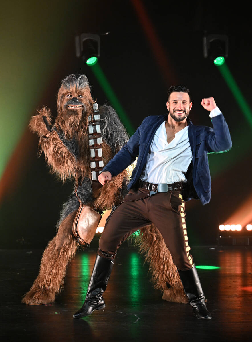 The premiere of “The Empire Strips Back – A Burlesque Parody” at Rio is shown ...