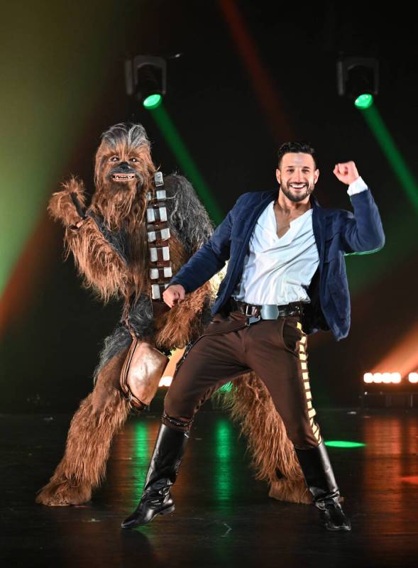The premiere of “The Empire Strips Back – A Burlesque Parody” at Rio is shown ...