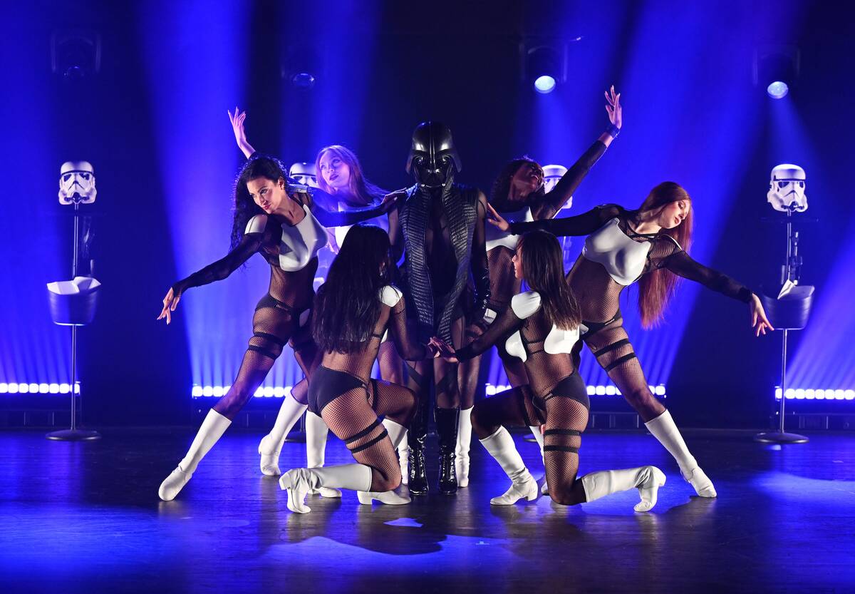 The premiere of “The Empire Strips Back – A Burlesque Parody” at Rio is shown ...