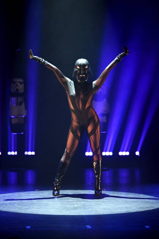 The premiere of “The Empire Strips Back – A Burlesque Parody” at Rio is shown ...