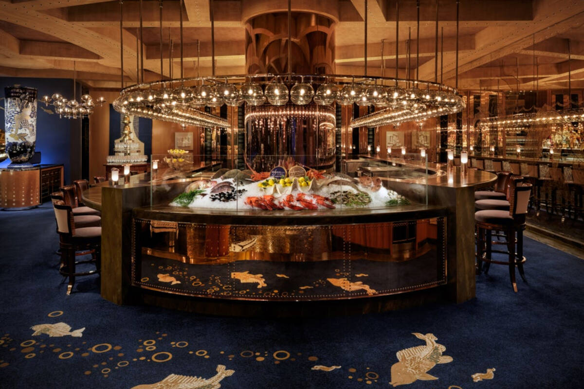 A raw display at Pisces Bar & Seafare, a new seafood restaurant opening on May 10, 2025, on ...