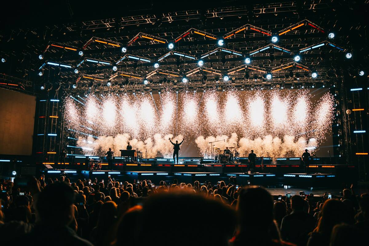 Luke Bryan is shown in his final performance at Resorts World Theatre on Jan. 6, 2024. (Eder Ac ...