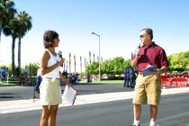 Former KLAS-TV, Channel 8 anchor Polly Gonzalez and KTNV, Channel 13 anchor Dave Courvoisier se ...