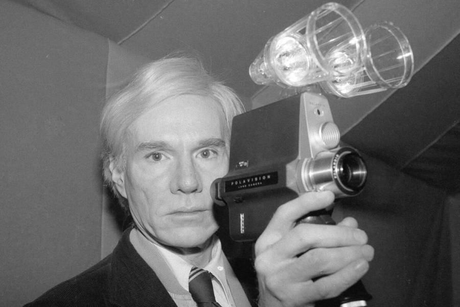 Artist Andy Warhol poses on Feb. 1, 1978 in New York. (AP Photo/Dave Pickoff, File)