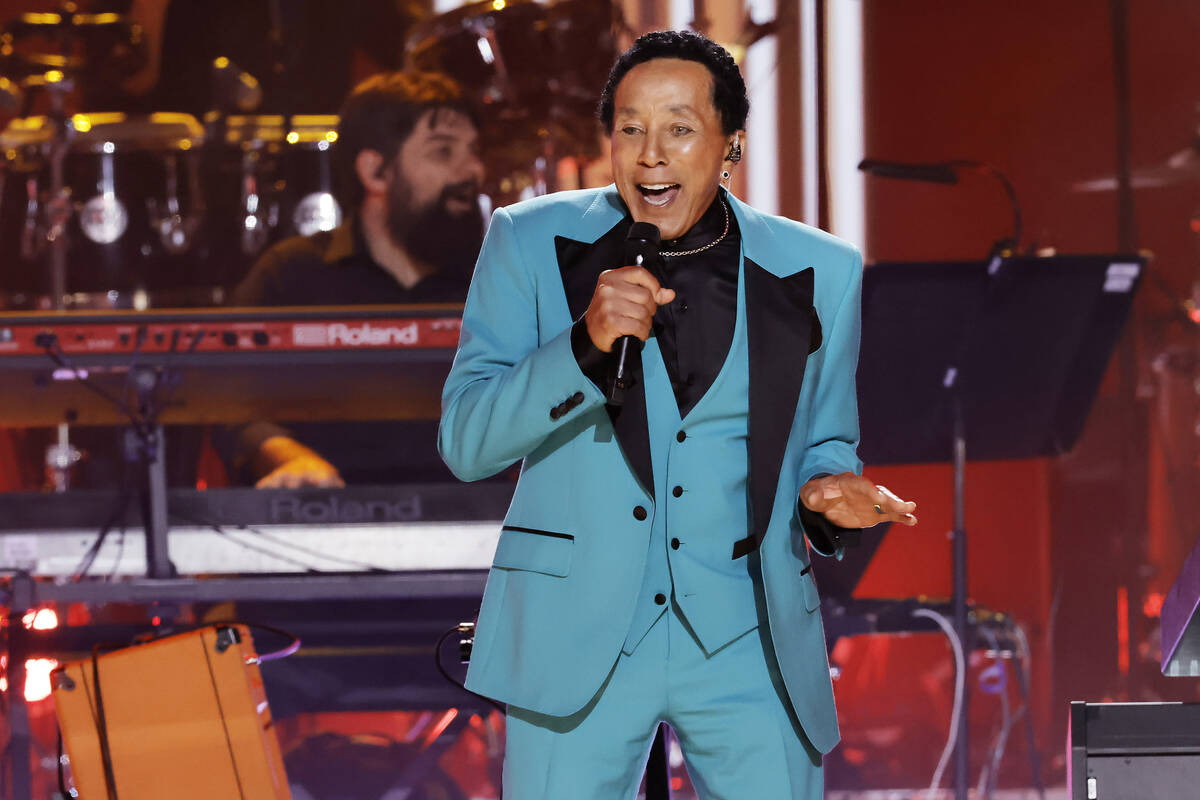 Smokey Robinson performs onstage during the 65th Grammy Awards at Crypto.com Arena on Feb. 5, 2 ...
