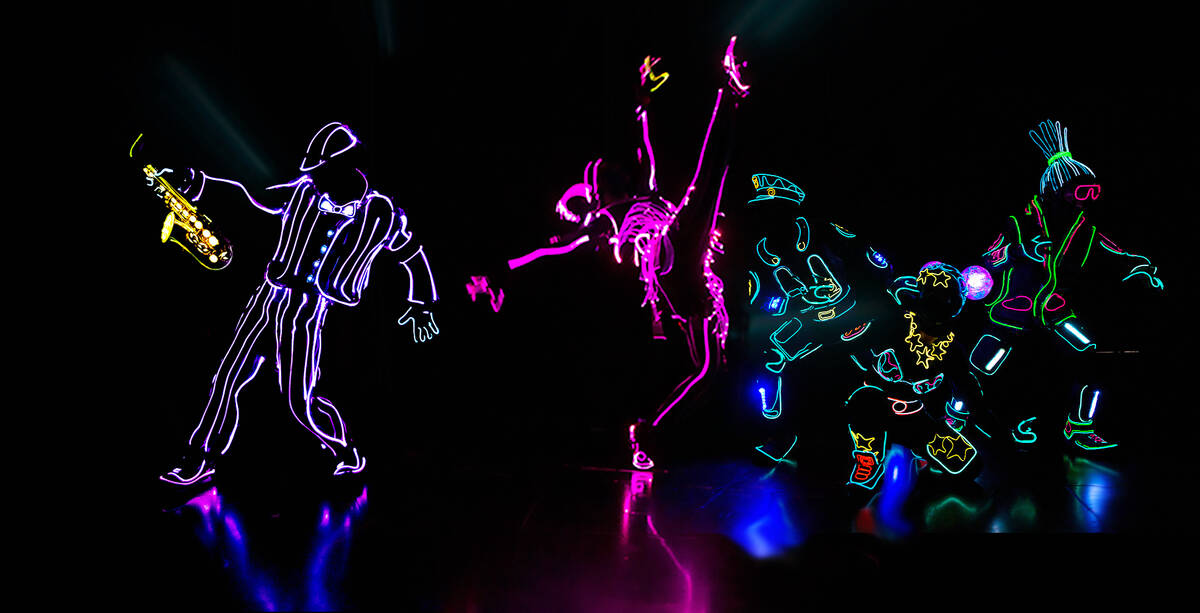 A scene from “iLuminate,” which is closing at The Strat Theater on May 31. (iLuminate)