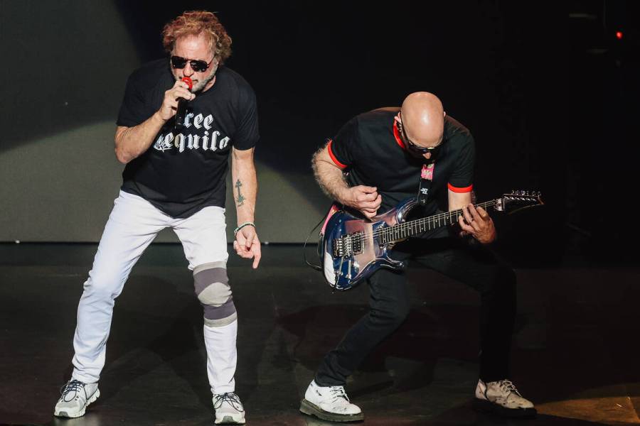 Sammy Hagar, left, performs with Joe Satriani during the “Sammy Hagar: The Best of All W ...