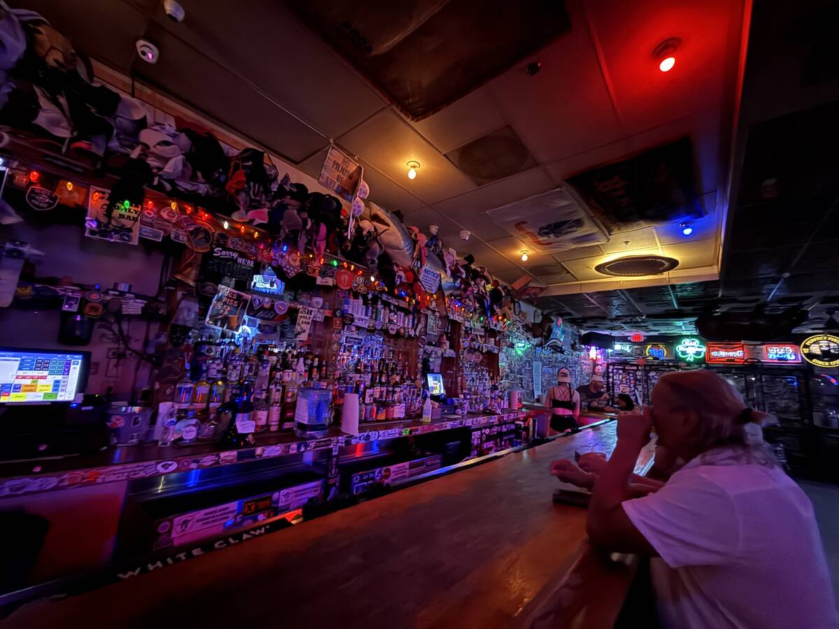 The bar at Hogs & Heifers Saloon on 3rd Street in downtown Las Vegas is shown on Monday, M ...