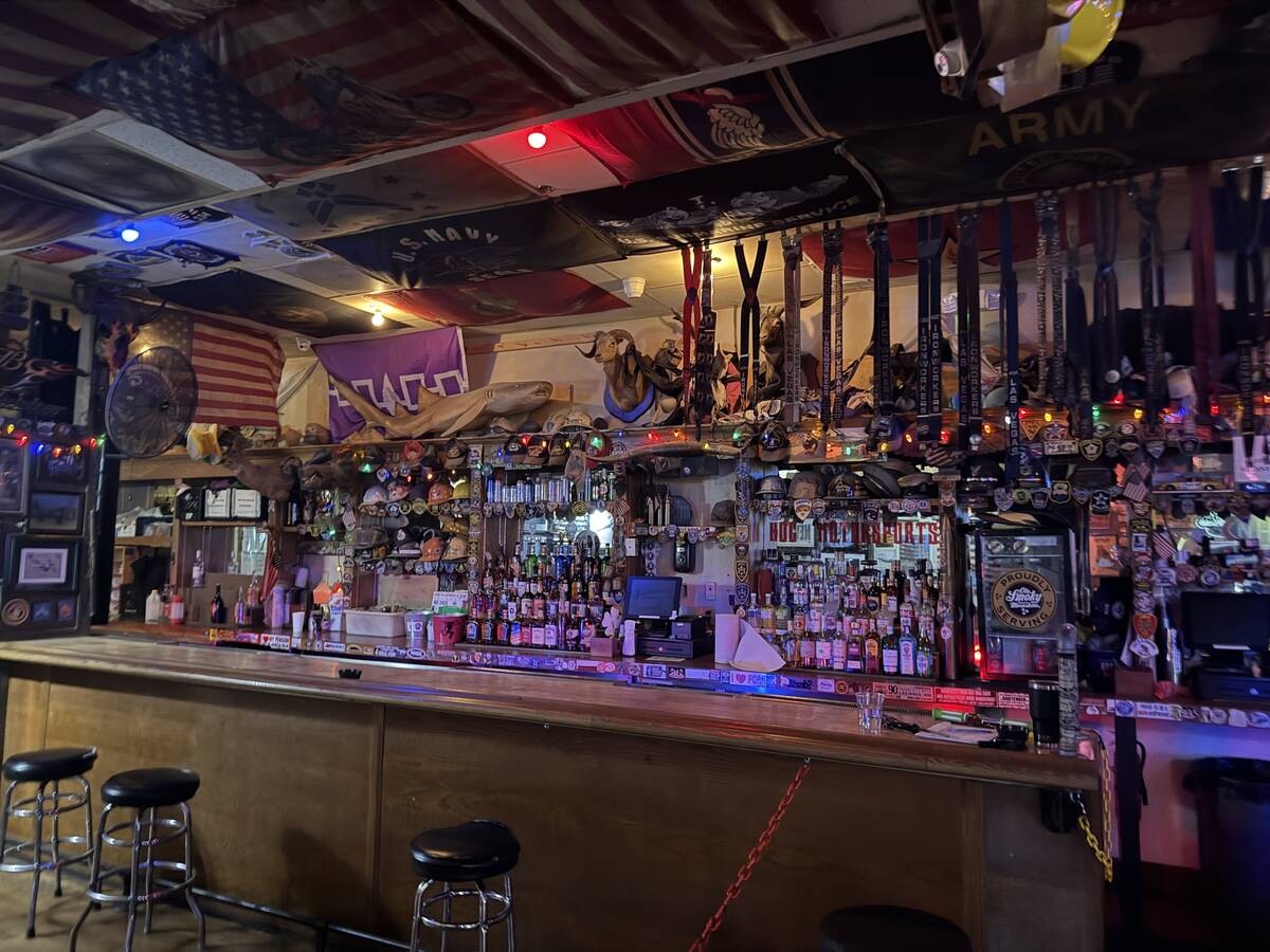 The bar at Hogs & Heifers Saloon on 3rd Street in downtown Las Vegas is shown on Monday, M ...