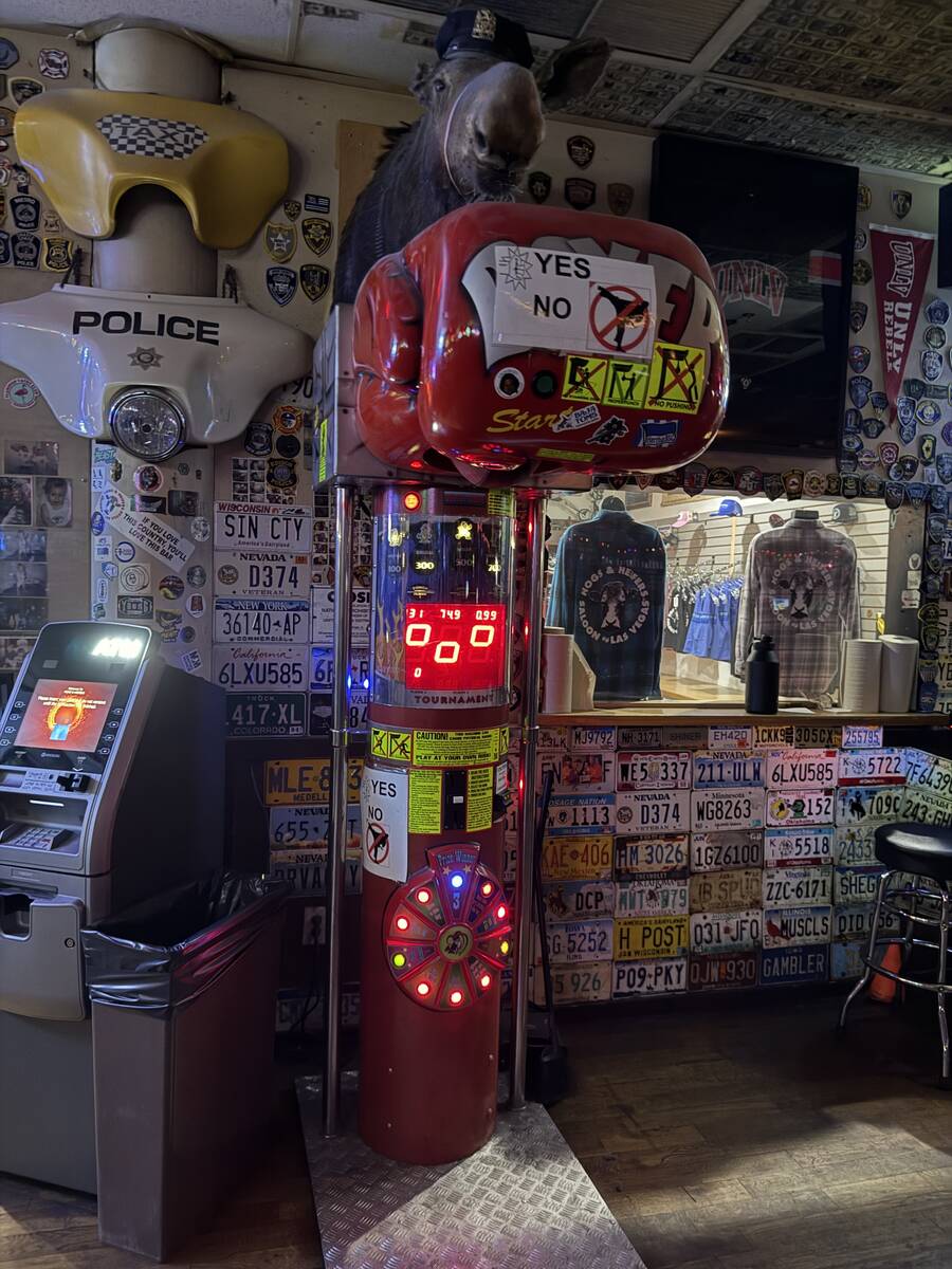 The inside of Hogs & Heifers Saloon on 3rd Street in downtown Las Vegas is shown on Monday ...