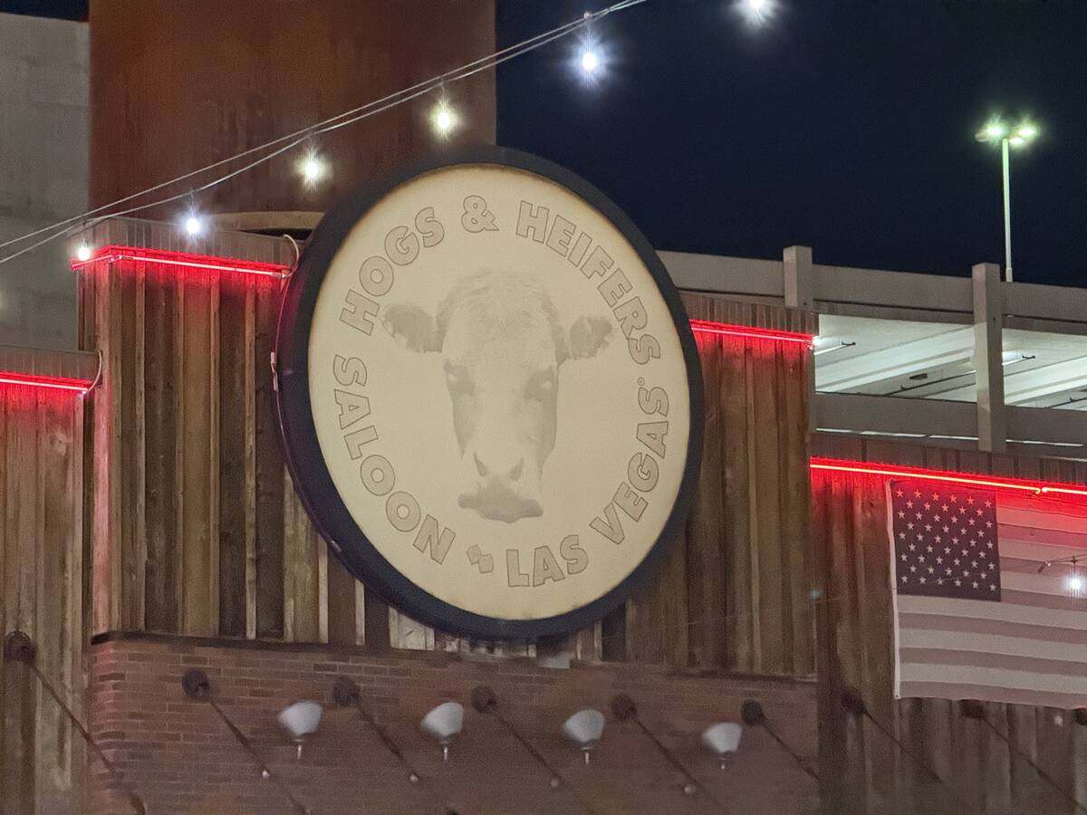 The outside of Hogs & Heifers Saloon on 3rd Street in downtown Las Vegas is shown on Monda ...