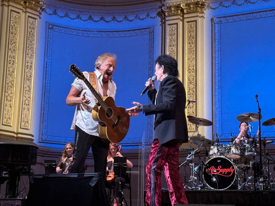 Graham Russell, left, and Russell Hitchcock of Air Supply are shown at Carnegie Hall in New Yor ...