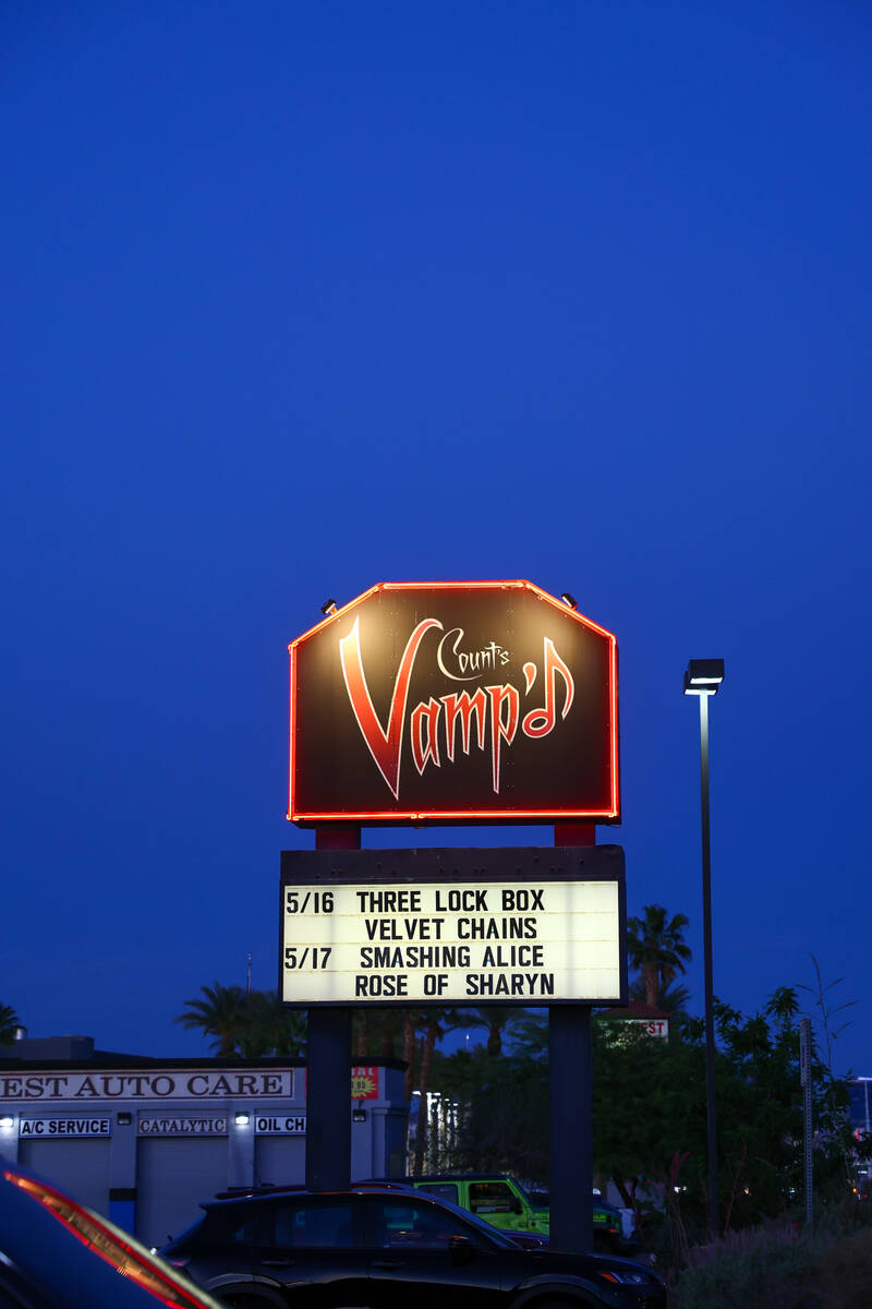 The exterior of Count's Vamp'd Rock Bar & Grill on Thursday, May 15, 2025 in Las Vegas. The ...