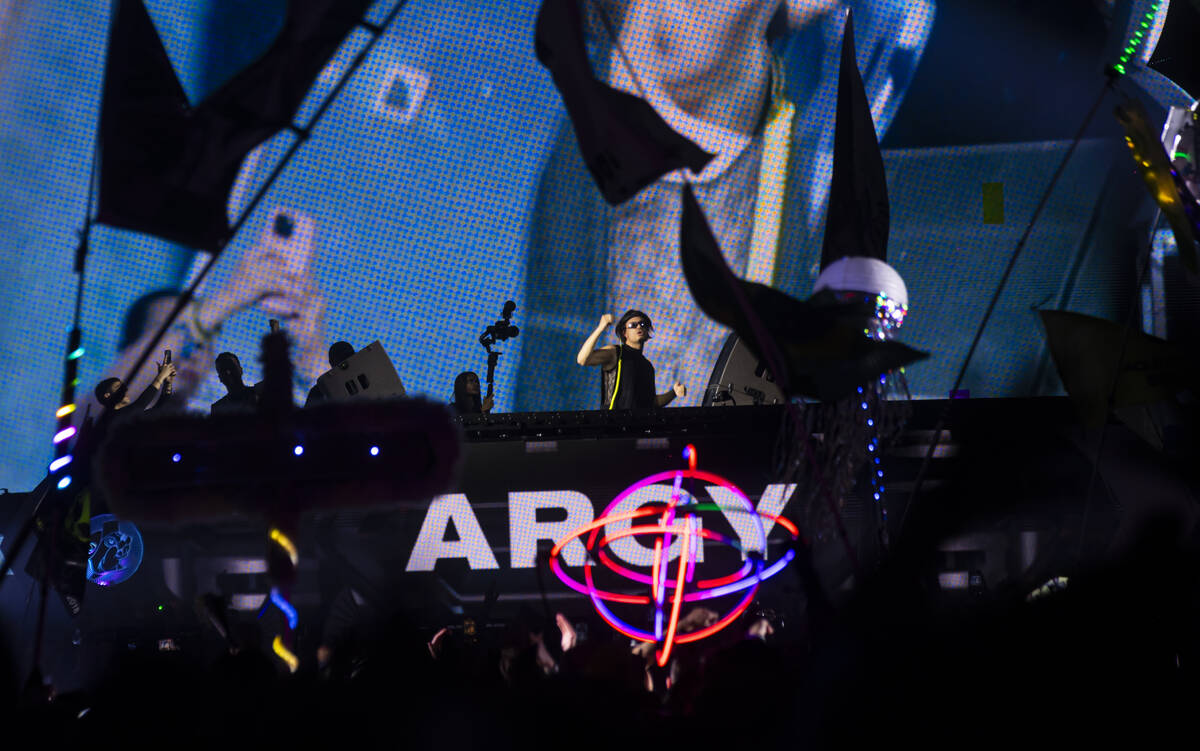 Argy performs at the Quantum Valley stage during the final night of the Electric Daisy Carnival ...