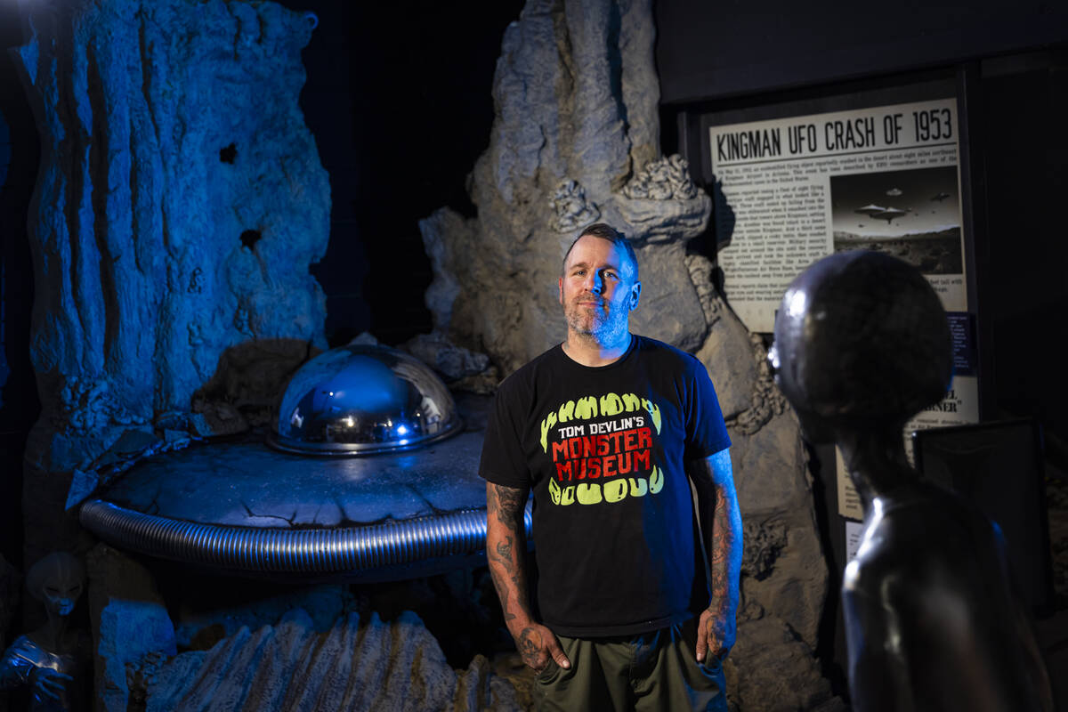 Tom Devlin, owner of Outpost 51 Alien Museum, as well as Tom Devlin’s Monster Museum, ne ...