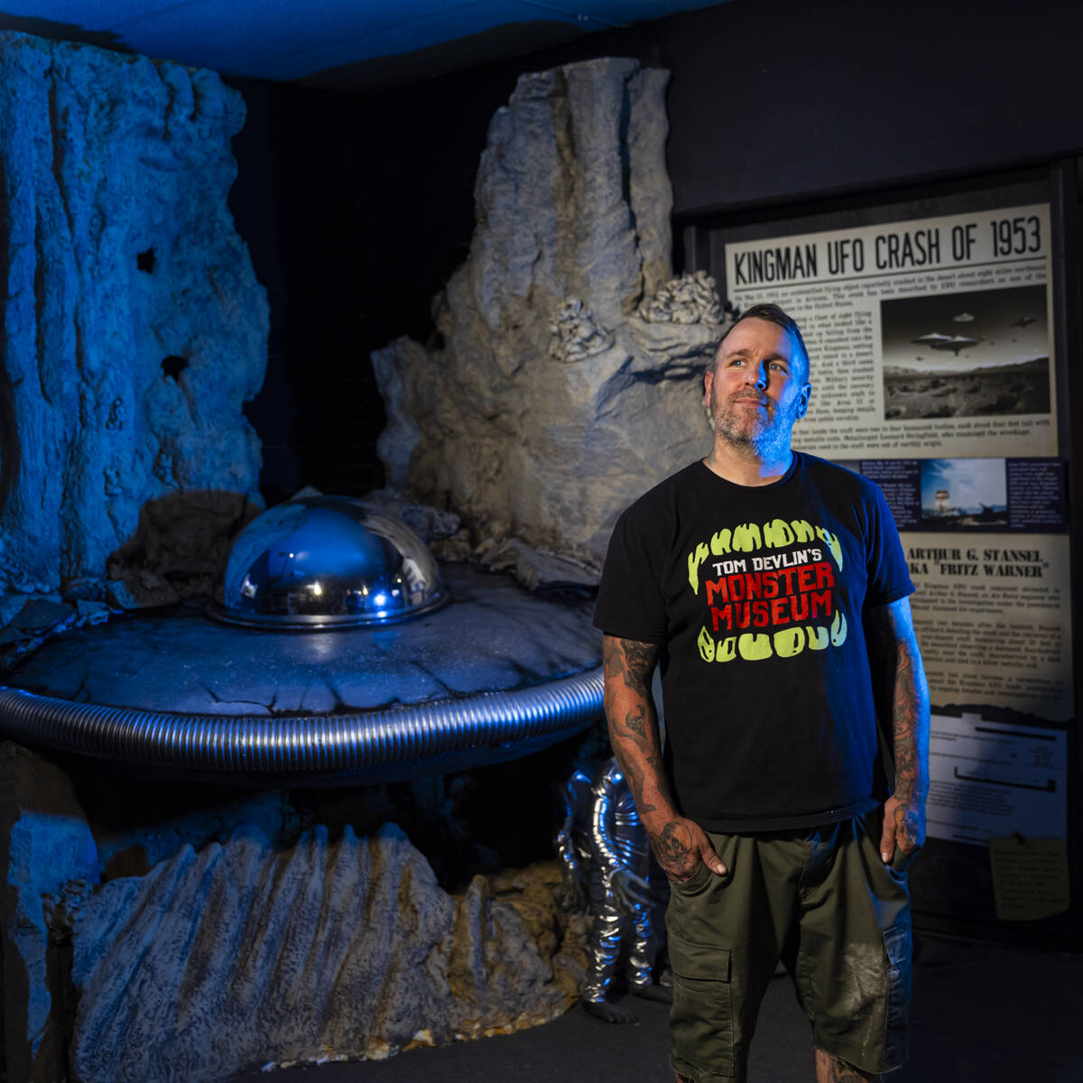 Tom Devlin, owner of Outpost 51 Alien Museum, as well as Tom Devlin’s Monster Museum, ne ...