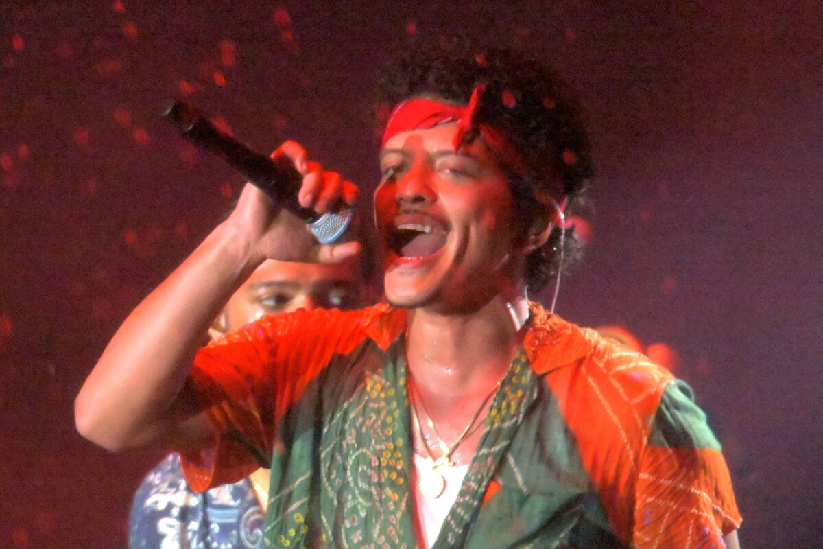 Bruno Mars is back at Dolby Live at Park MGM this weekend. (Karl Merton Ferron/Baltimore Sun)