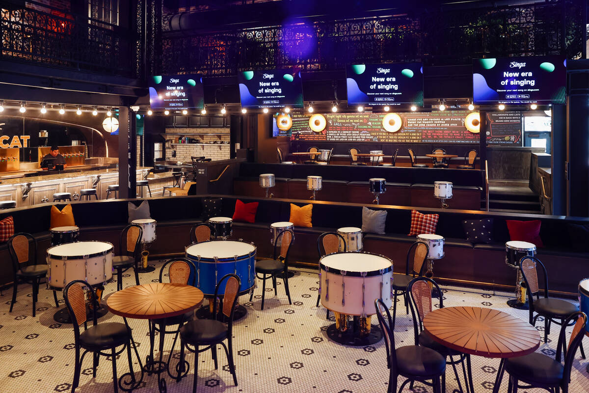 The view from the stage at Smelly Cat, a new karaoke bar opening soon in the Grand Bazaar Shops ...