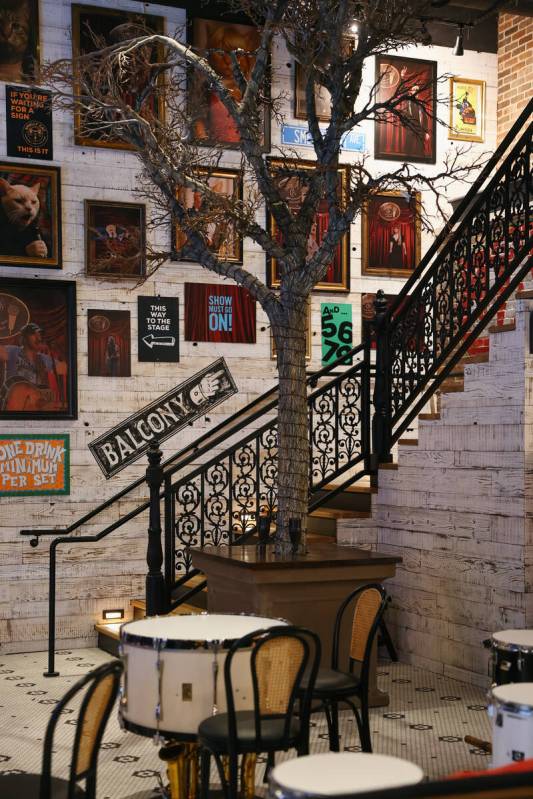 Stairs lead to the second floor balcony of Smelly Cat, a new karaoke bar opening soon in the Gr ...