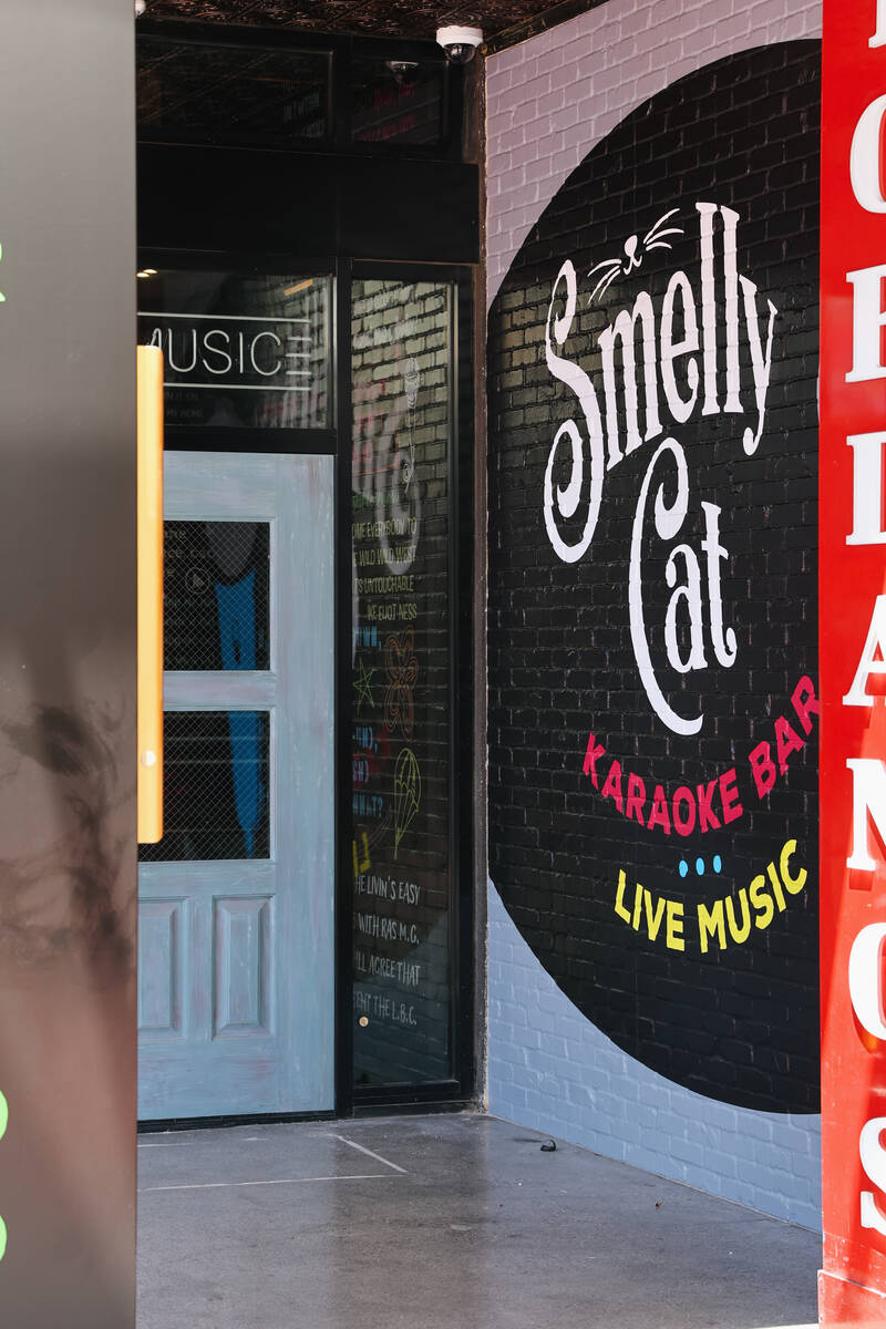 The exterior of Smelly Cat, a new karaoke bar opening soon in the Grand Bazaar Shops on The Str ...