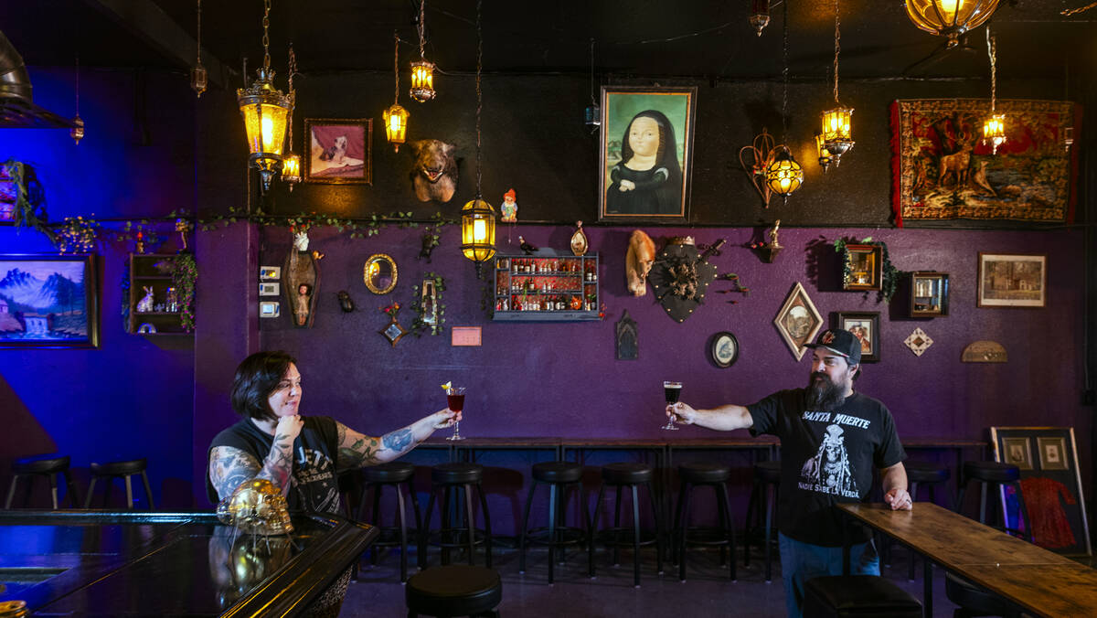 Grey Witch owners Russell Gardner and Natalie Burge are bringing some fun art pieces and dramat ...