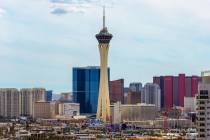 Skyline on the North end of the Strip with casino operators in the area including Resorts World ...