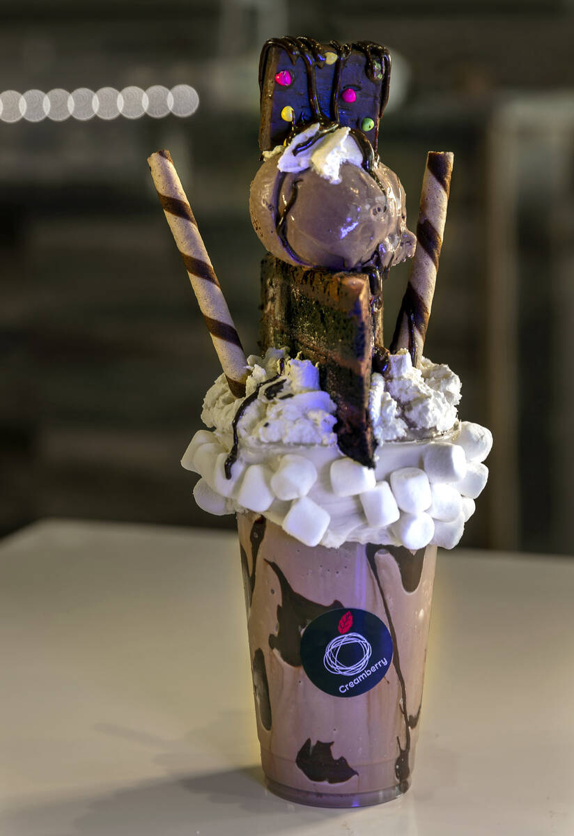 The Krazy chocolate lovers milkshake at Creamberry on Friday, May 23, 2025, in Las Vegas. (L.E. ...