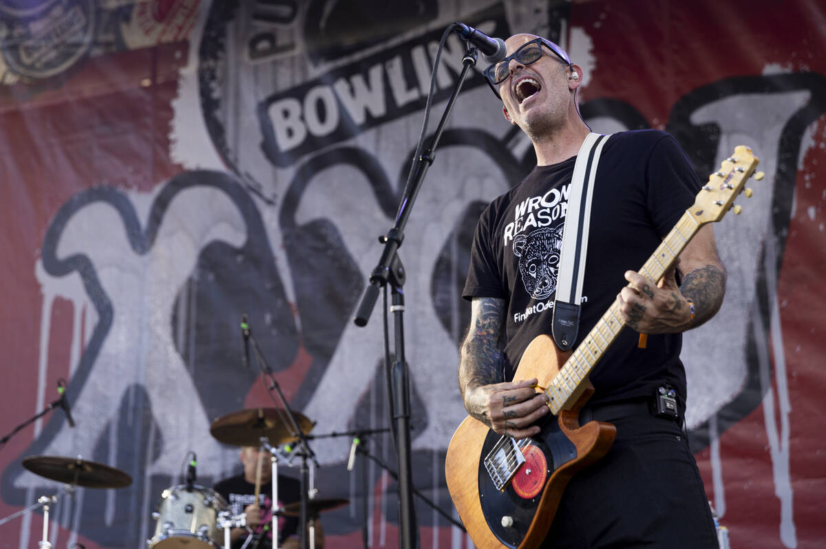 John Carey of Youth Brigade performs during the first day of the Punk Rock Bowling music festiv ...