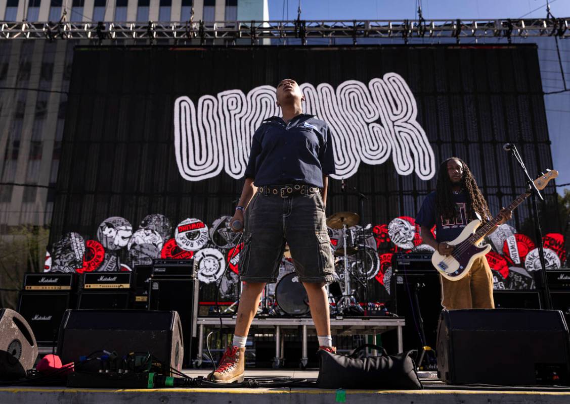 KT of Upchuck performs during the first day of the Punk Rock Bowling music festival on Saturday ...