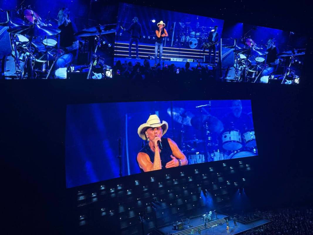 A scene from Kenny Chesney's residency production at Sphere on Saturday, May 24, 2025. (John Ka ...