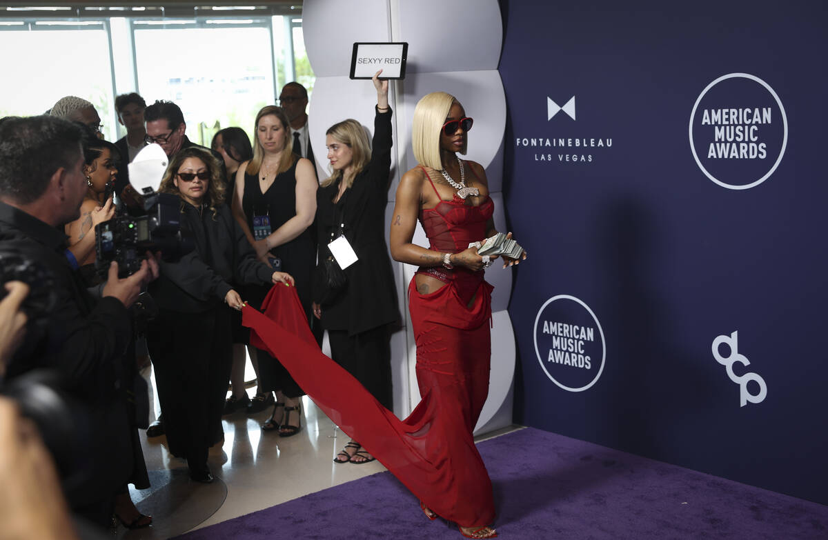 Sexyy Red walks the red carpet for the American Music Awards at Fontainebleau on Monday, May 26 ...