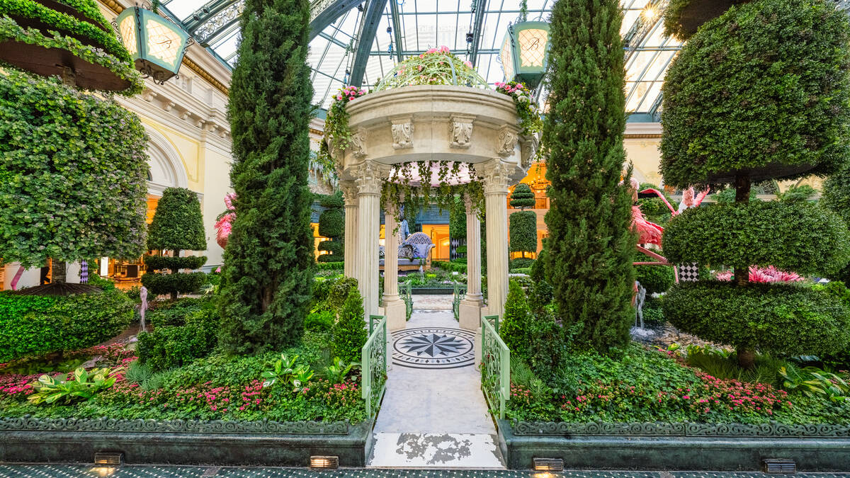 The Bellagio Conservatory & Botanical Gardens has unveiled its new summer 2025 display. (Courte ...