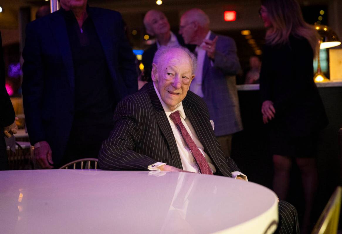 Former Las Vegas Mayor Oscar Goodman looks on before an "Oscar's DInner" series event ...