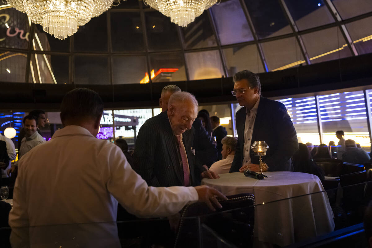 Former Las Vegas Mayor Oscar Goodman takes a seat for an "Oscar's DInner" series even ...