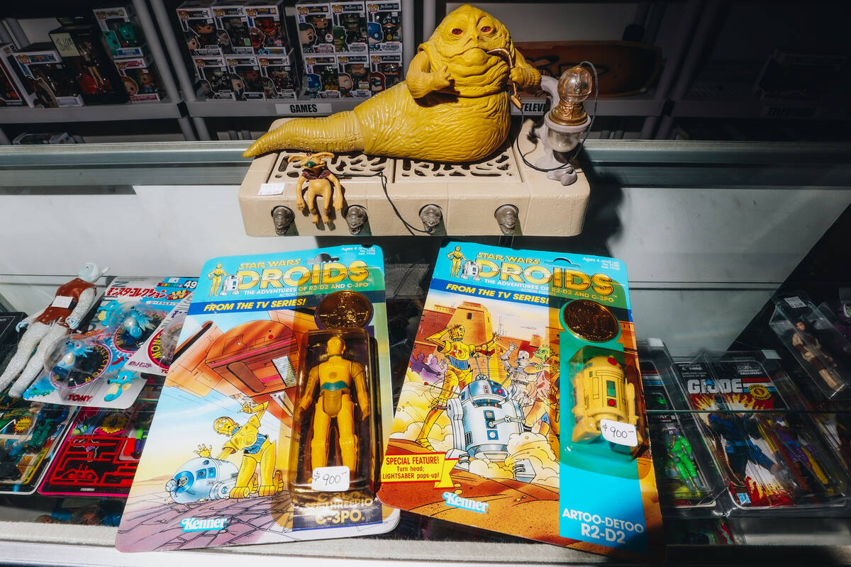 Vintage Star Wars toys at Brad's Toys & Collectibles Sunday, March 30, 2025, in Las Vegas. ...