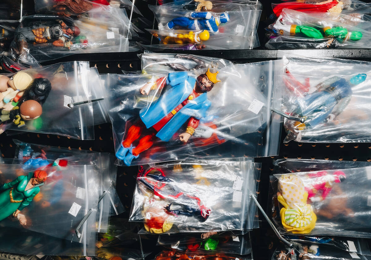 Vintage toys on display at Brad's Toys & Collectibles Sunday, March 30, 2025, in Las Vegas. ...