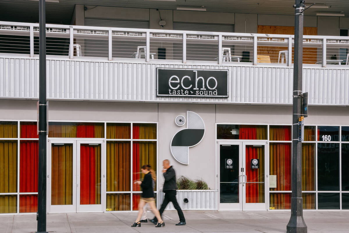 The exterior of Echo Sound and Taste, a new restaurant and music lounge in the Arts District, o ...